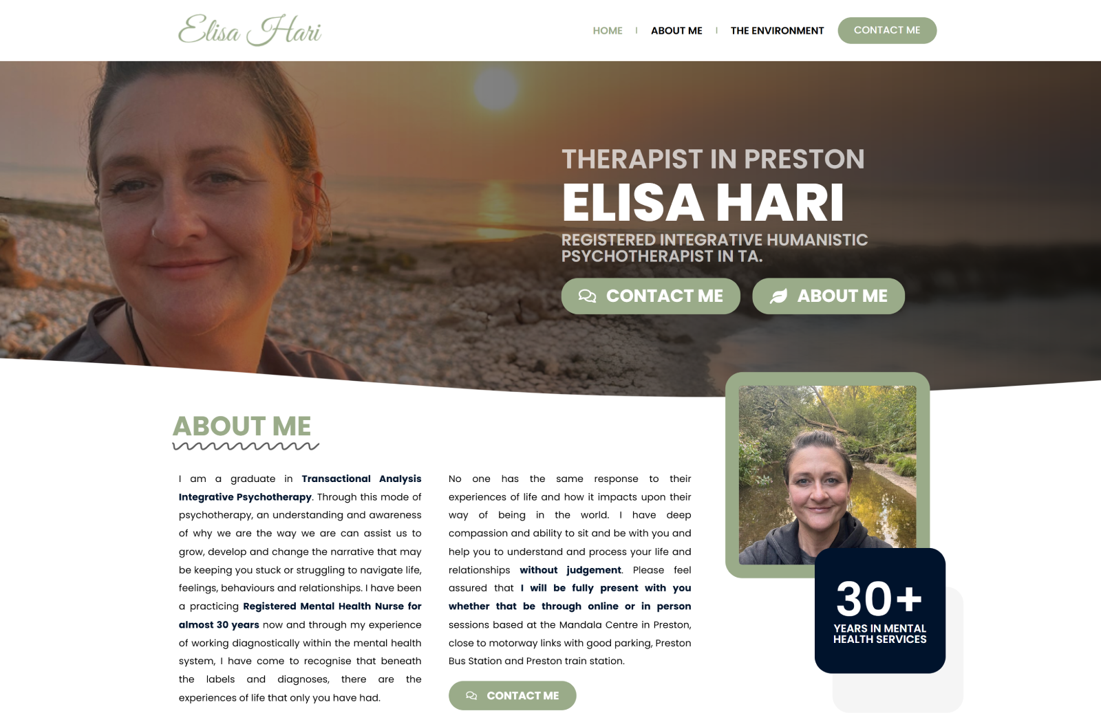 Elisa Therapy Website Preview